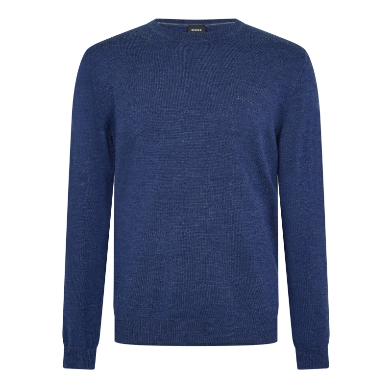 Image of Boss Mens Bagritte-E Crew Sweatshirt Medium Blue male S
