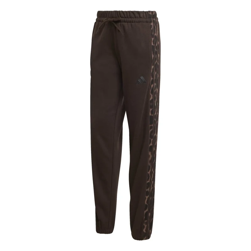 Image of adidas Essentials 3-Stripes Pants Slim Womens Brown/Leopard female L (16-18)