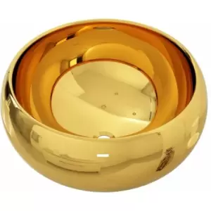 Image of Wash Basin 40x15cm Ceramic Gold vidaXL - Gold