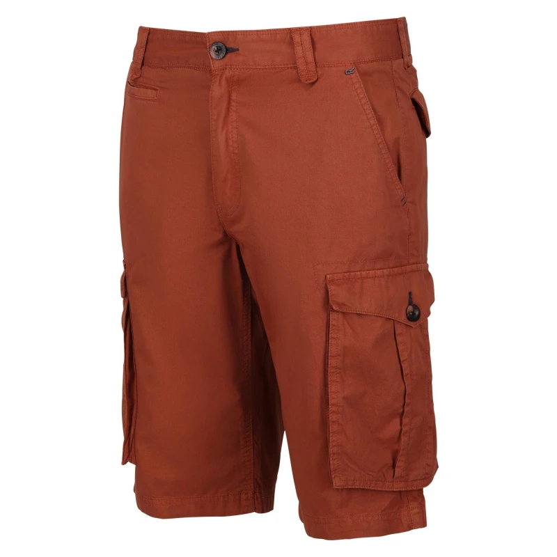 Image of Regatta 'Shorebay' Vintage Look Cargo Shorts Brown