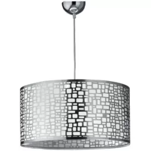 Image of Onli Bruce Cylindrical Pendant Ceiling Light, Silver