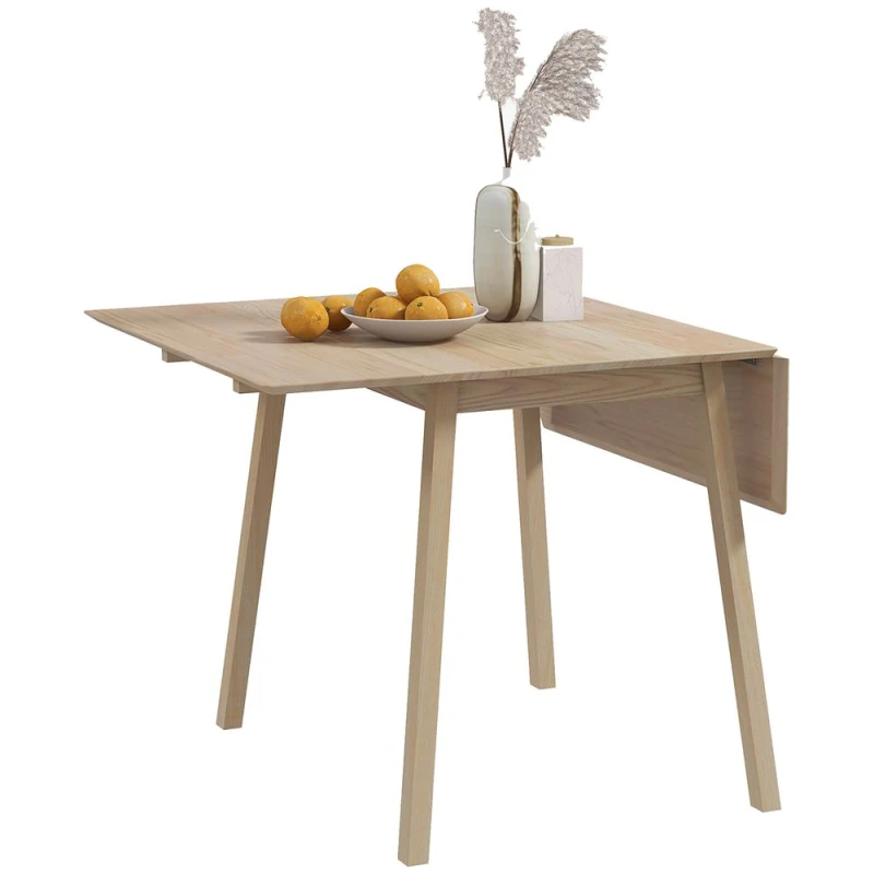 Image of HOMCOM Extendable Kitchen Table for 2-4, Folding Drop Leaf Dining Table for Small Space 83A-100V00ND