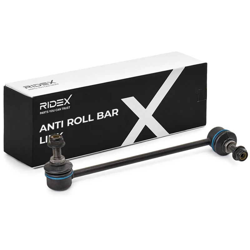 Image of RIDEX 3229S0122 Anti-roll bar link Front Axle Right, with accessories Link Stabiliser (3229)