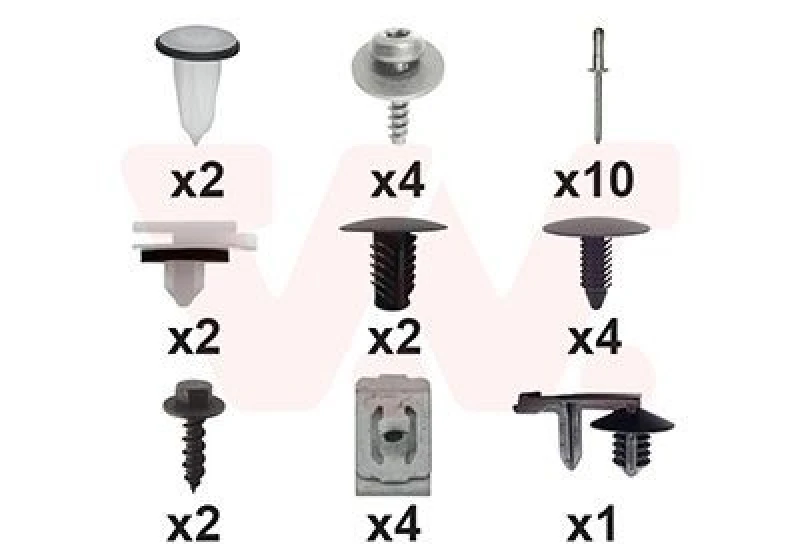 Image of VAN WEZEL Mounting Kit, bumper VAN WEZEL 1949793
