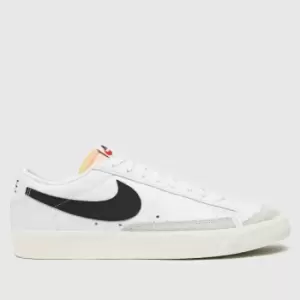 image of Nike White & Black Blazer Low Trainers