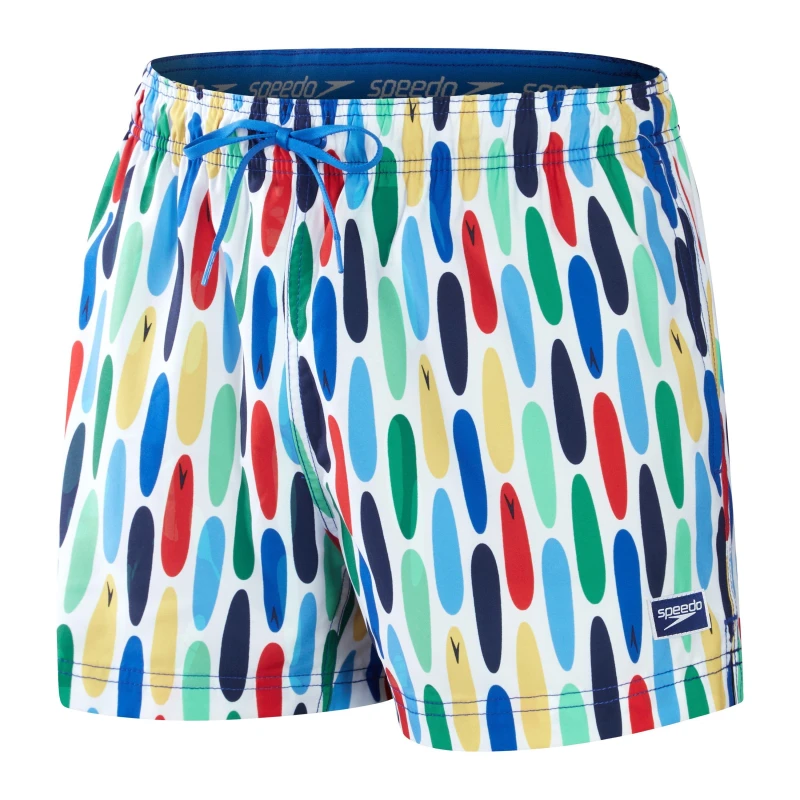 Image of Speedo Mens Print Redondo Swim Shorts Blue male Medium