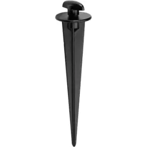 Image of Outdoor Garden Earth Ground Spike for Flood Lights - Black Polycarbonate