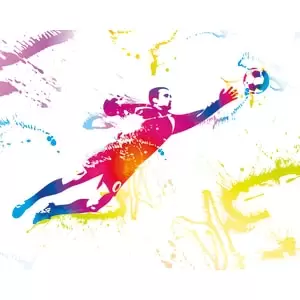 Image of Football Goalkeeper Multi Wall Mural - 3.5m x 2.8m