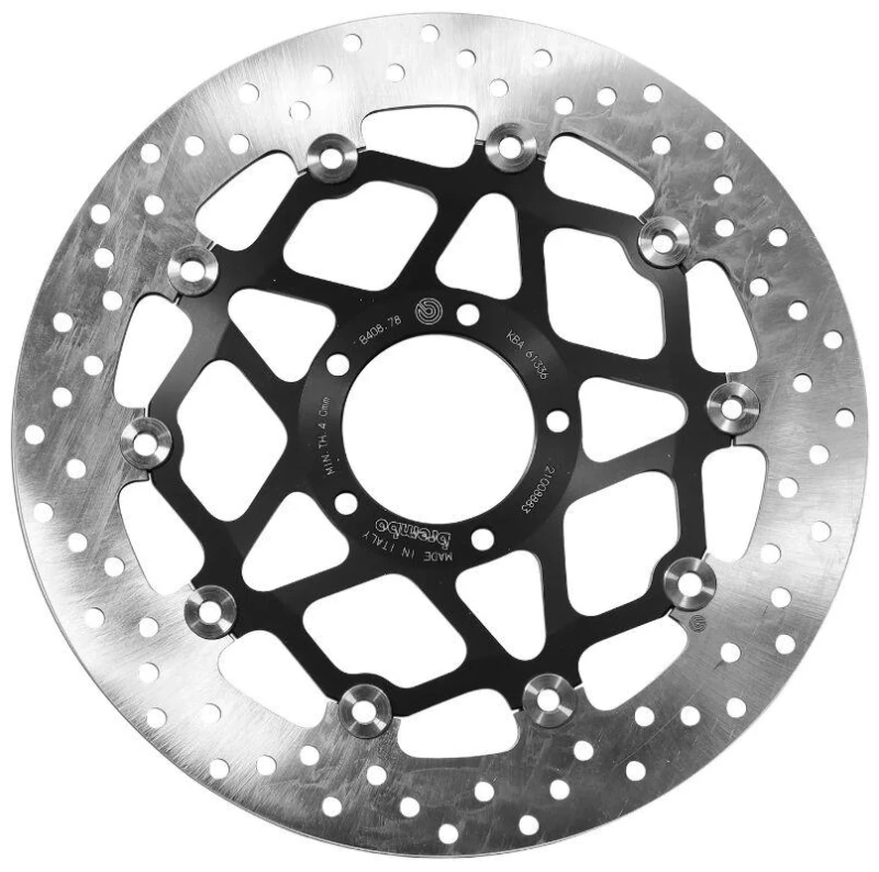 Image of 78B40878 - Brembo Oro Prime Line Floating Brake Disc For Ducati Diavel 1200 ABS 2011-2018 Front Black/Silver/Stainless Steel 78B40878