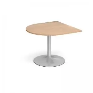 Image of Trumpet base radial extension table 1000mm x 1000mm - silver base and