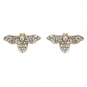 image of Lipsy Rose Gold Plated Crystal Bee Stud Earrings