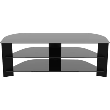 Image of AVF Varano FS1300VARBB 3 Shelf TV Stand - Black Glass