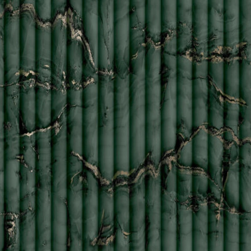 Image of Fine Decor Fine Decor Fd43974 Bianco Fluted Marble, Deep Green