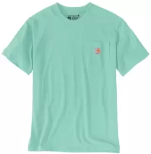 Image of Carhartt Workwear Pocket T-Shirt, turquoise Size M turquoise, Size M