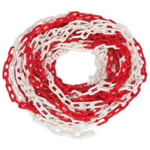 image of Sealey HSC25M Safety Chain Red/White 25m x 6mm