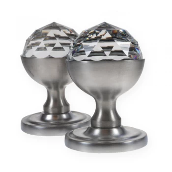 image of LocksOnline Acorn Crystal Mortice Door Knob Set with Swarovski Elements