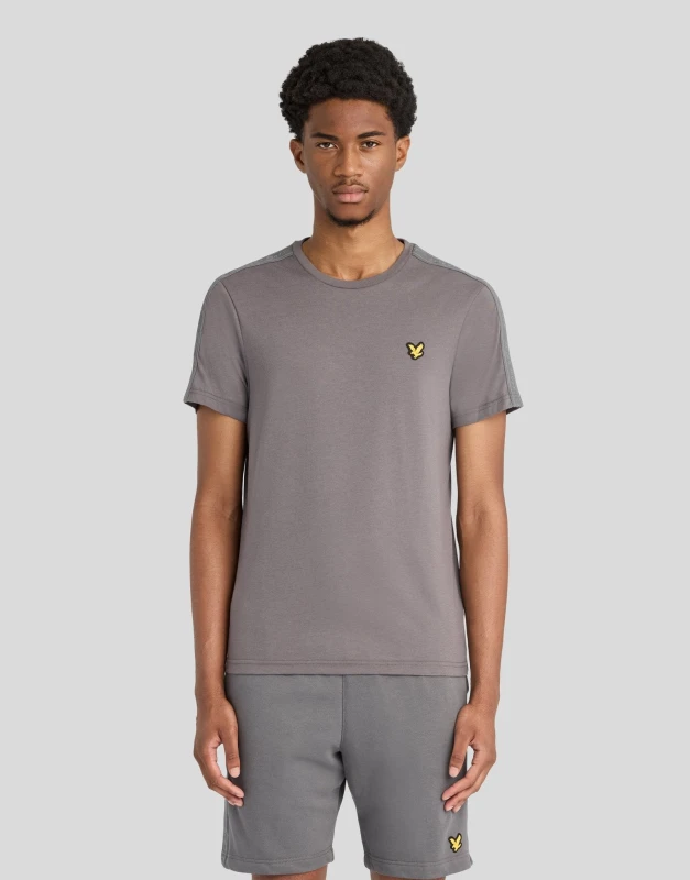 Image of Lyle & Scott T-Shirt Lyle & Scott Jacquard Tape Gris Male XL