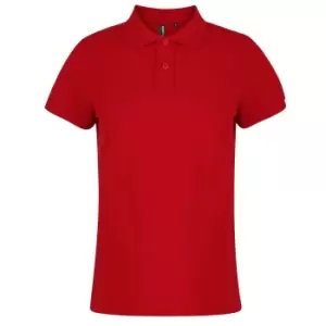 image of Asquith & Fox Womens/Ladies Plain Short Sleeve Polo Shirt (L) (Red)