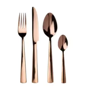 image of Avie Lustra 16Pc Rose Gold Cutlery Set