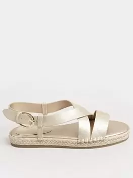 image of Long Tall Sally Sandal Espadrille - Gold, Size 10, Women