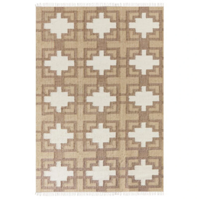 Image of Beliani Rug Konurtay Beige 160 X 230 Cm Jute
