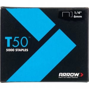 image of Arrow T50 Staples 6mm Pack of 5000