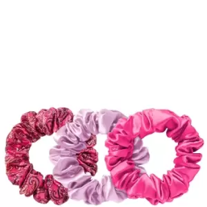 image of Slip x Alice + Olivia Silk Large Scrunchies - Spring Rose