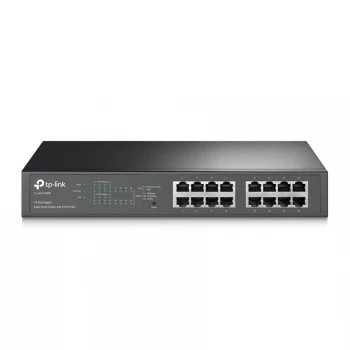 image of TL-SG1016PE - Managed - Gigabit Ethernet (10/100/1000) - Full duplex - Power over Ethernet (PoE) - Rack mounting