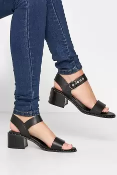 image of Studded Block Heel Sandals