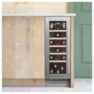 image of Caple Sense 19 Bottle Under Counter Single Zone Wine Cabinet - Stainless Steel Door