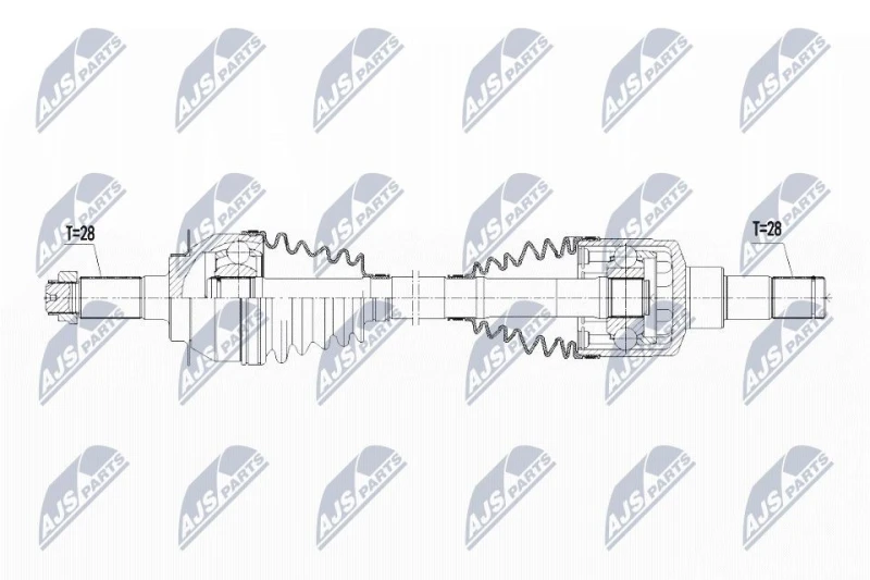 Image of NTY NPW-SU-019 Drive shaft Front Axle Left Drive Shaft (13)