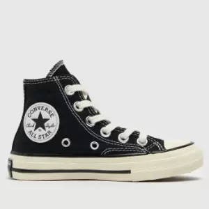 Converse Black & White Hi Chuck 70 Junior Trainers