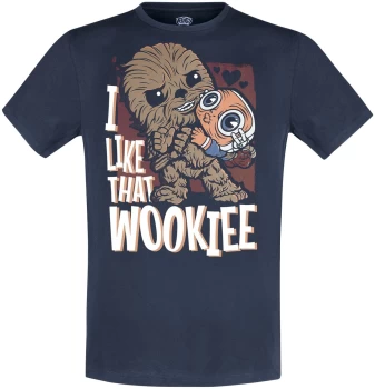 image of Funko Star Wars - Like That Wookie T-Shirt blue