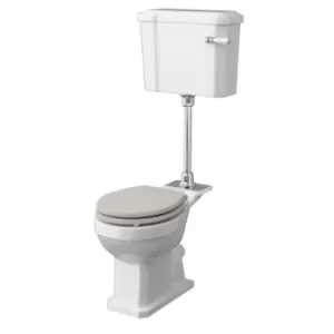 image of Hudson Reed Richmond Mid Level Pan, Cistern & Flush Pipe Kit - White