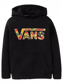 image of Vans Boys Classic Pullover Flame Camo Hoodie - Black, Camo, Size M=10-12 Years