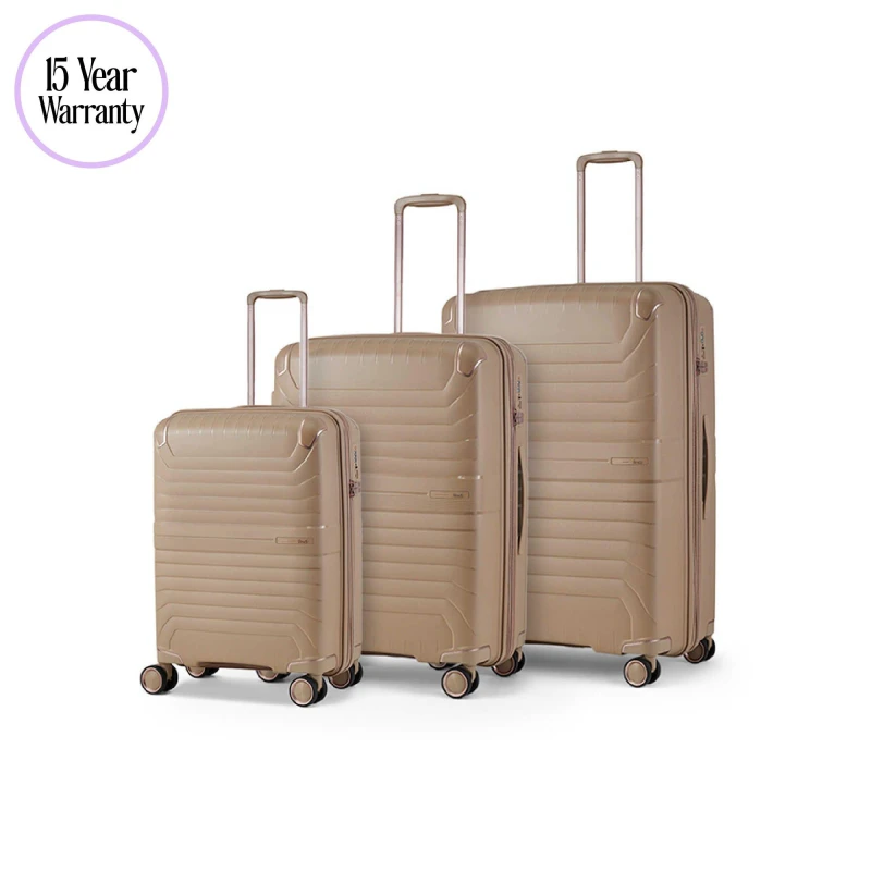 Image of Rock Astrid Suitcase Beige Hard Suitcases 3pc Set Beige 42927004000