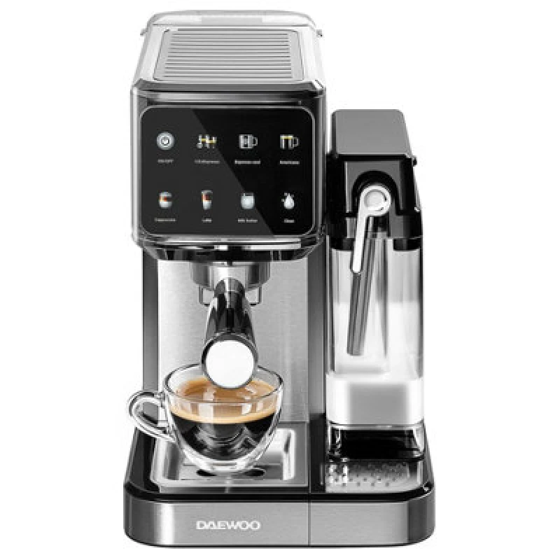 Image of Daewoo 20 Bar Black One Touch Espresso Coffee Machine