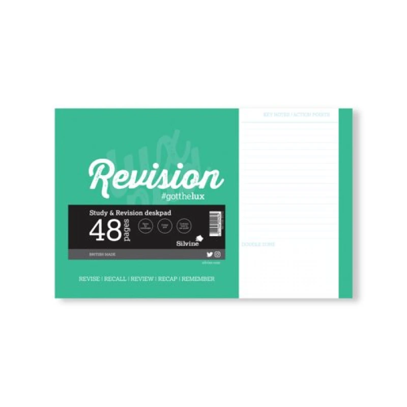 Image of Silvine Silvine Revision Desk Pad 360x230mm 48 Sheets (Pack of 5) EX752 EX752