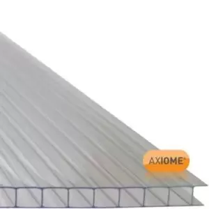 Image of Axiome Clear Polycarbonate Multiwall Roofing Sheet (L)3M (W)1050mm (T)6mm