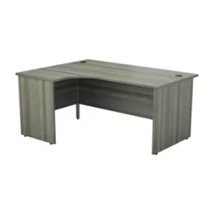 image of Jemini Radial Left Hand Desk Panel End 1800x1200x730mm Grey Oak KF805137