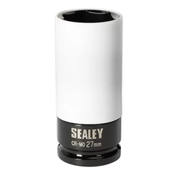 Image of Genuine SEALEY SX03027 Alloy Wheel Impact Socket 27mm 1/2Sq Drive