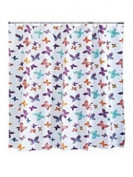 image of Aqualona Butterfly Blossom Shower Curtain