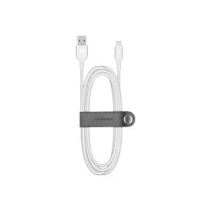 image of Momax Elite Link Triple-Braided Nylon Lightning Cable (1.2m) DL11S - Silver