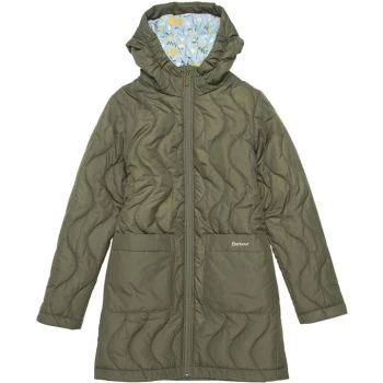 Image of Barbour Girls Guilden Quilted Jacket - Green