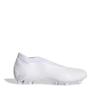 Image of adidas Predator Accuracy.3 Laceless Firm Ground Football Boots - White