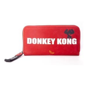 Image of Nintendo - Donkey Kong Logo Zip Around Wallet Purse (Red)