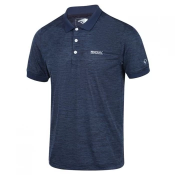 image of Regatta Remex II Quick Drying Marl Jersey Polo Shirt - Dark Denim