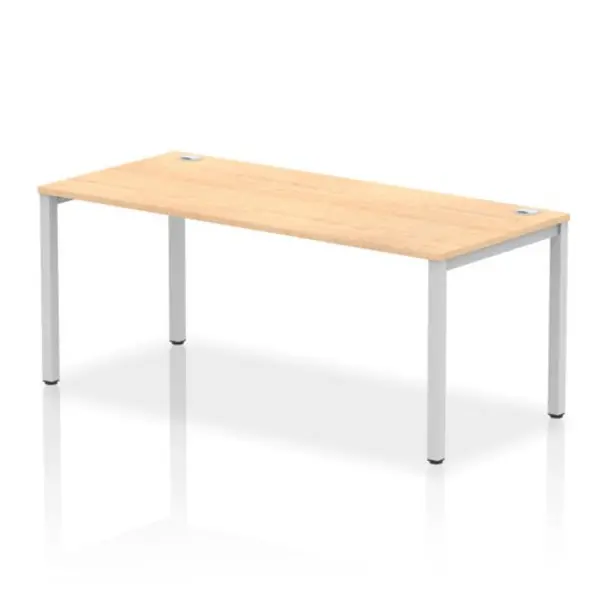 Image of Impulse Impulse Bench Single Row 1800 Silver Frame Office Bench Desk Maple IMBS18MPES