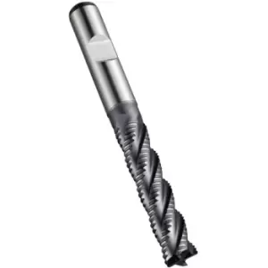 image of C948 10.00MM HSS-E Flatted Shank Long Series Roughing End Mill - Alcrona Coated DIN 844 L