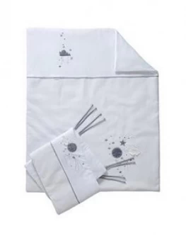 Image of Clair De Lune Clair De Lune Over the Moon Cot/Cot Bed Quilt & Bumper Bedding Set, Grey